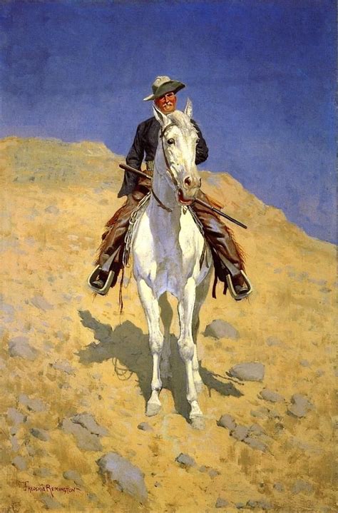 Frederick Remington - captured history of Indians + cowboys by painting them - this is his self ...