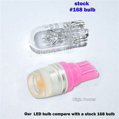 10x Pink T10 LED Bulbs W5W 168 194 Car Wedge Side Marker Interior Dome