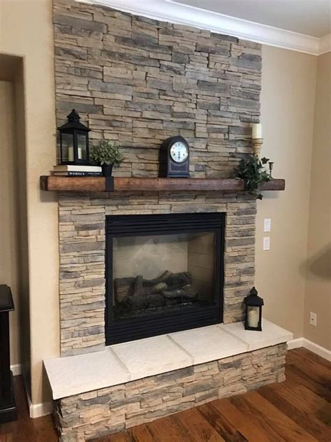 Stacked Stone Fireplace Design Pictures – Mriya.net