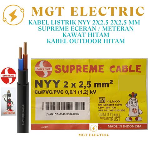 Jual Kabel Listrik Nyy X X Mm Supreme Eceran Meteran Kawat