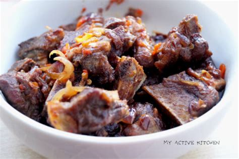 Asun Spicy Smoked Goat Meat Recipe My Active Kitchen