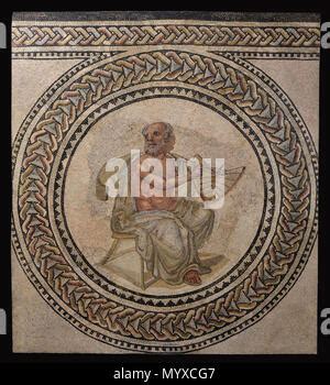 Anaximander Ancient Roman Mosaic Of The Pre Socratic Greek Philosopher