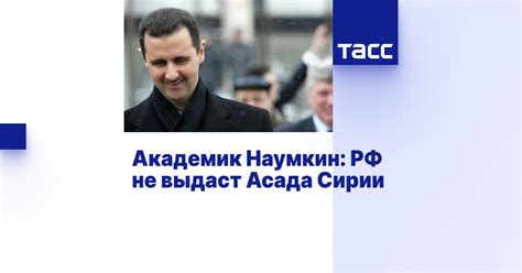 Академик Наумкин: РФ не выдаст Асада Сирии