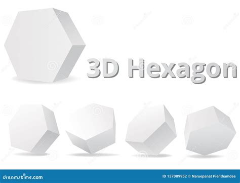 Hexagon Shape 3d Style Stock Vector Illustration Of Geometry 137089952