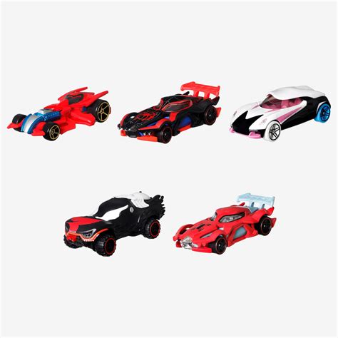 Hot Wheels Character Cars Spider Man 5 Pack Mattel Creations