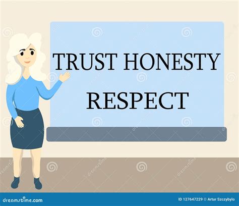 Writing Note Showing Trust Honesty Respect Business Photo Showcasing