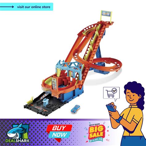 Hot Wheels HDP City Ecl Motorized Roller Coaster Playset Multicolor Hobbies Toys Toys