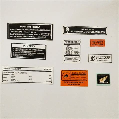 Jual Sticker Tulisan Notifikasi Honda Supra Supra X Honda Supra X