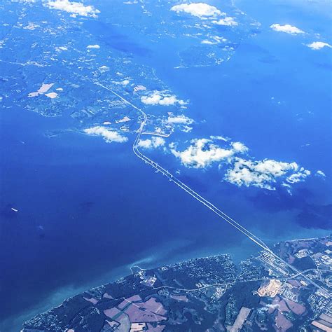 Aerial View of Chesapeake Bay Bridge Photograph by Lisa Lemmons-Powers ...