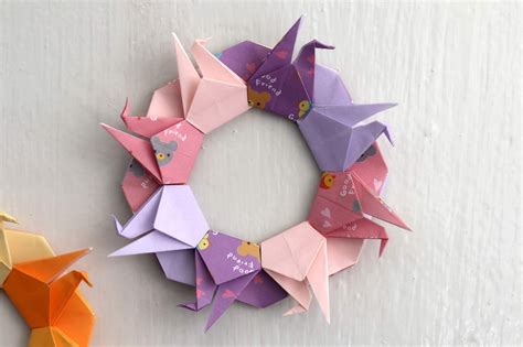 Tutorial Origami Crane Wreath The Idea King