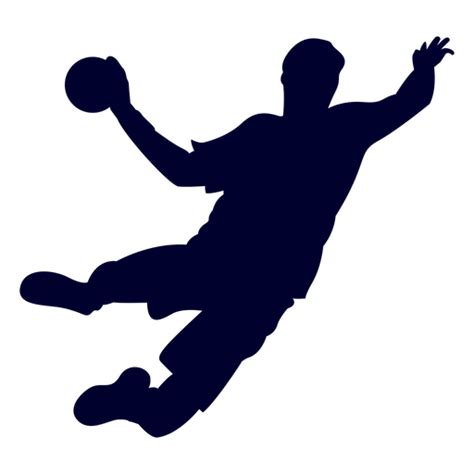 Jumping Guy Handball Player People Silhouette PNG SVG Design For T Shirts