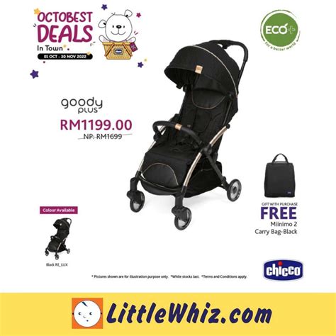 Chicco Goody Plus Stroller Black RE Lux Limited Edition FREE GIFT