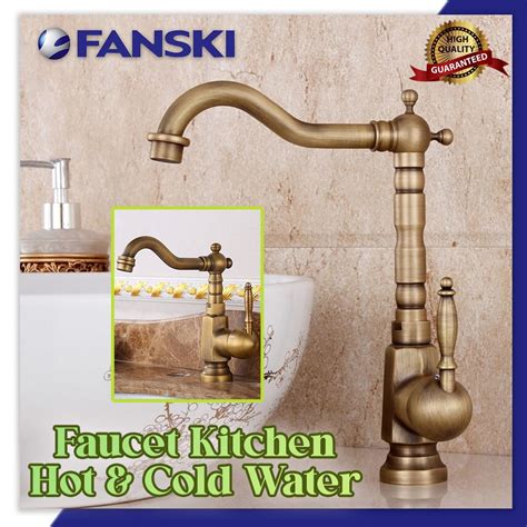 European Style Antique Basin Faucet Bathroom Sink Tap Single Handle Kitchen Hot And Cold Mixer