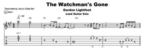 Gordon Lightfoot The Watchman S Gone Guitar Lesson Jerry S Guitar Bar