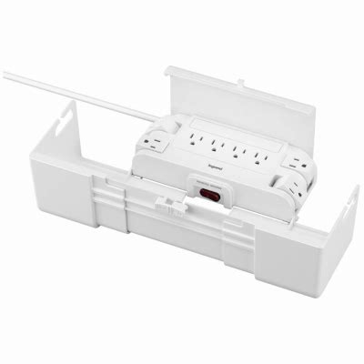 Powered Cable Management Box, White - True Value Hardware