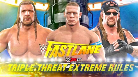 Wwe 2k17 John Cena Vs Undertaker Vs Triple H Extreme Rules Triple