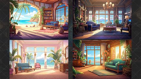 BACKGROUND - Stylized Mansion Interior 1