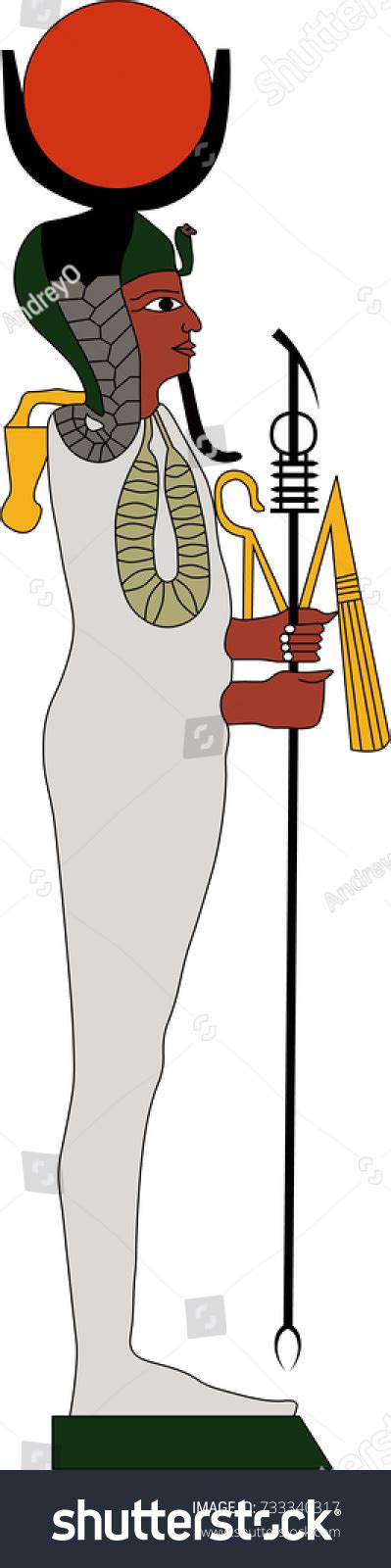 Vector Illustration Iah Ancient Egyptian God Stock Vector (Royalty Free ...