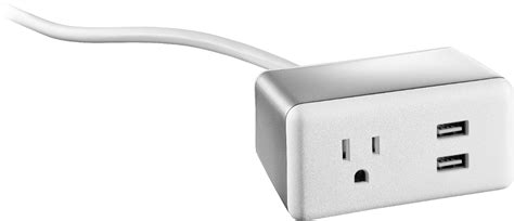 Best Buy: Insignia™ 1-Outlet/2-USB Surge Protector White NS-PDSU128