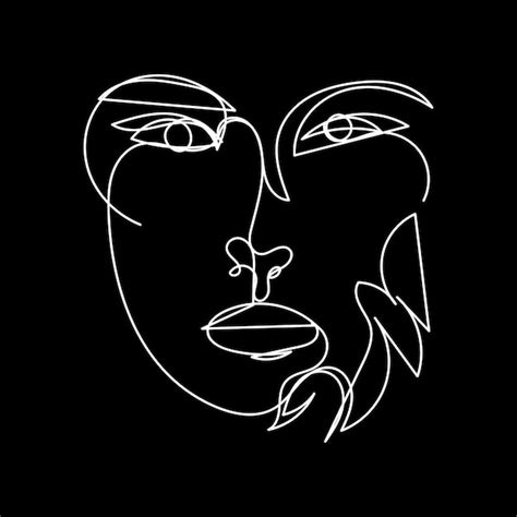 Premium Vector Woman Face One Line Art Woman Face Continuous Line Art