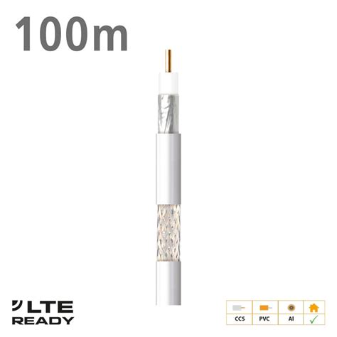 2127 ΚΑΛΩΔΙΟ Coaxial CXT 1 CCS AL Eca PVC White 100m