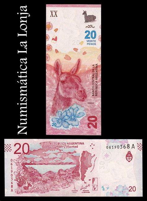 Argentina Lote Billetes Pesos Guanaco Pick A Sc Unc