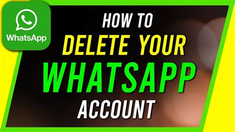 How To Delete Whatsapp Account Youtube