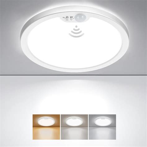 Annaror 12in Motion Sensor Ceiling Light Wired 3000K 4000K 5000K