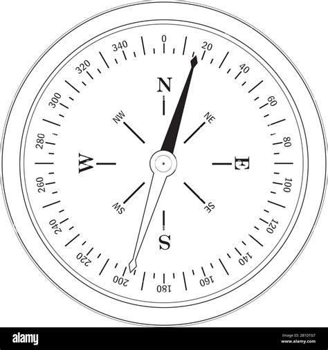 Navigational compass in retro style. Flat drawing Stock Vector Image ...