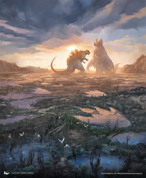 Magic The Gathering Godzilla Lands, HD Artwork Shared - SlashGear