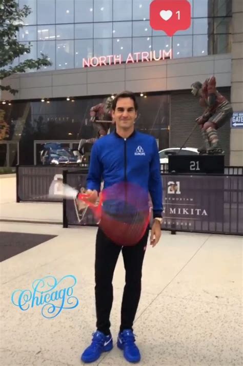 Roger Federer Et Sa Nouvelle Raquette Wilson Chicago Laver Cup