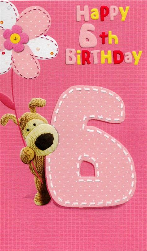 Boofle Happy 6th Birthday Greeting Card Cards