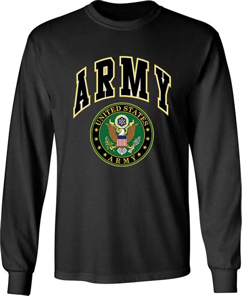 United States Army Long Sleeve T Shirt Army Crest Patriotic