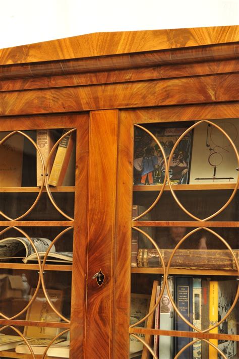 Bibliotheksschrank Biedermeier Mahagoni Antik Im Hof