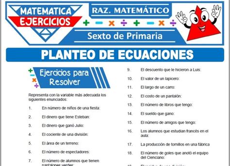 Ejercicios De Razonamiento Matem Tico Para Sexto De Primaria