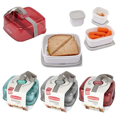 Rubbermaid Fasten Go Sandwich Kit 4 Portable Containers