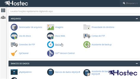 Como Fazer Um Backup Da Sua Conta Cpanel Base De Conhecimento