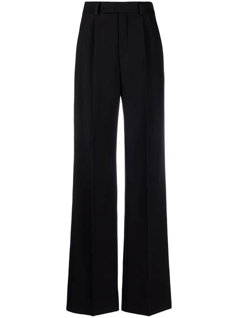 Saint Laurent High Waisted Wide Leg Trousers Farfetch In 2024 High