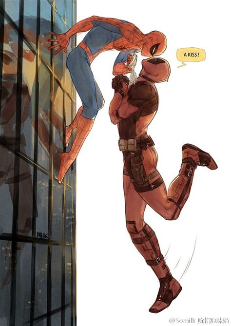 Deadpool X Spiderman Somilk吮指原味奶 Spideypool Deadpool X Spiderman Deadpool And Spiderman