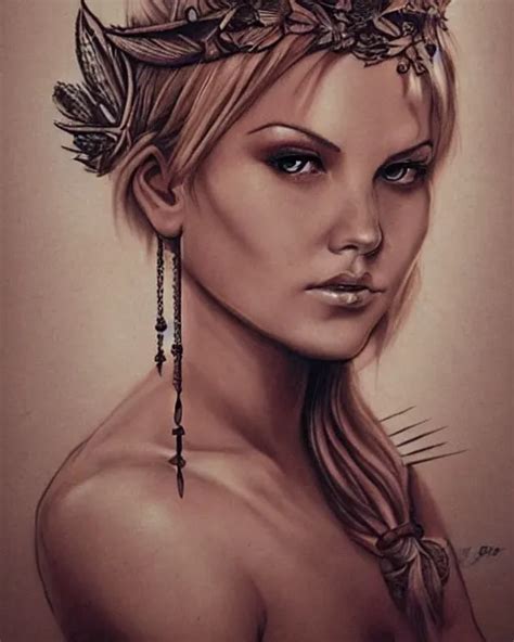 Realism Tattoo Sketch Of Elisha Cuthbert As A Stable Diffusion OpenArt