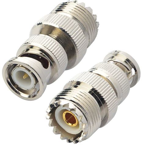 Boobrie UHF auf BNC Koaxial Stecker 2 Stück UHF Buchse auf BNC Stecker