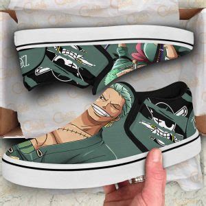 Roronoa Zoro Slip On Shoes One Piece Custom Anime Shoes Choose Life