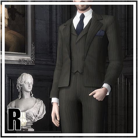 Suit With Stripe Victoria Suit Set Male The Sims Create A Sim