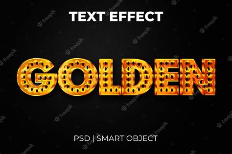 Premium Psd Golden 3d Text Style Effect