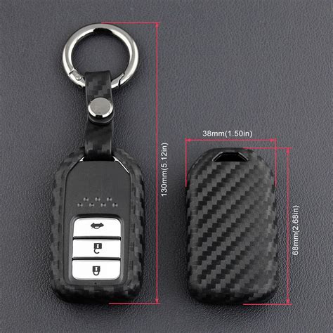 Carbon Fiber Car Smart Key Case Fob Cover For Honda Accord Civic Crv Fit Hrv Ebay