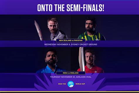 T Wc Semi Final Line Up India V England And Pakistan V New