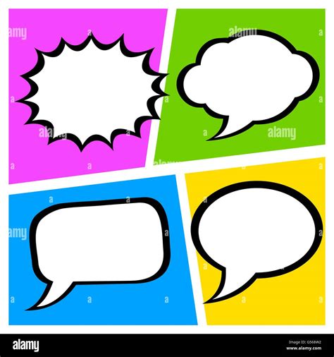 Set of comic dialogue box Stock Vector Image & Art - Alamy