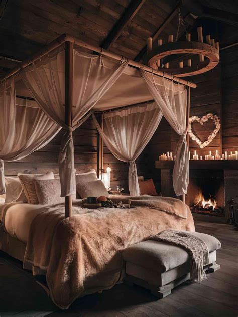 23+ Romantic Mountain Cabin Bedroom Ideas