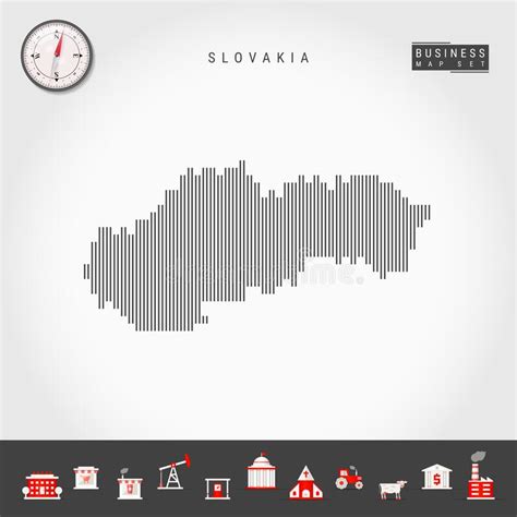 Mapa Simplificado Del Esquema De Eslovaquia Con El Unde Levemente