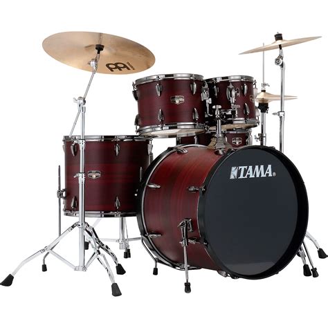 TAMA Imperialstar 5 Piece Complete Kit With Meinl HCS Cymbals Black